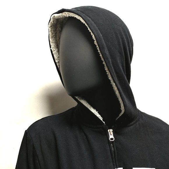 Calvin Klein Jeans Logo Black Hooded Zip-Up Jacket - Picture 6 of 7